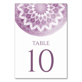 Numéro De Table Mariage Mandala à Dentelle Rose