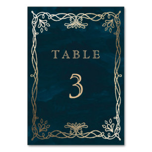 Numéro De Table Mariage médiéval Whimsical de la Marine