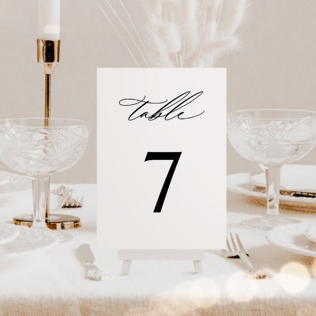 Numéro De Table Mariage minimal classique (Créateur téléchargé)