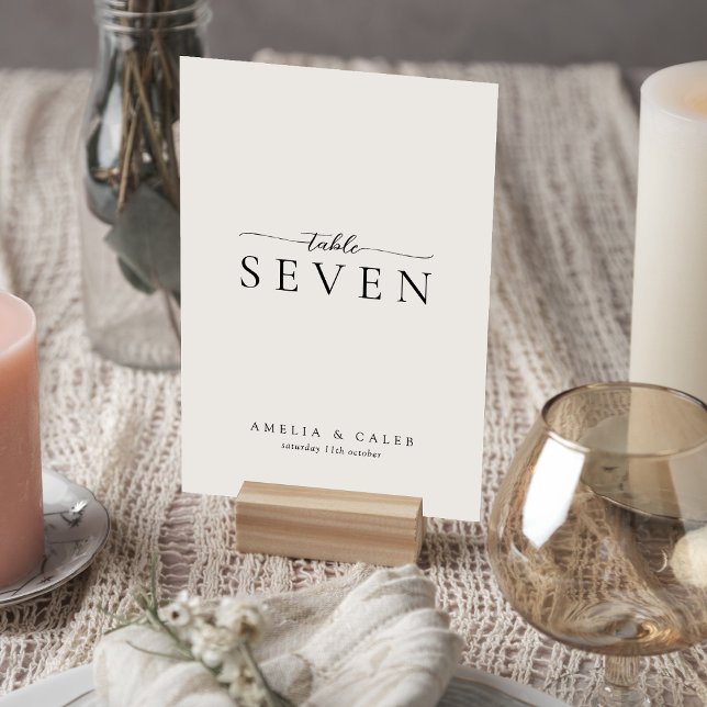Numéro De Table Mariage minimaliste moderne (Créateur téléchargé)