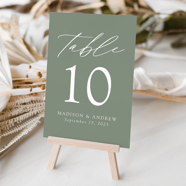 Numéro De Table Mariage moderne élégant (Créateur téléchargé)