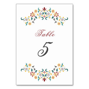 Numéro De Table Mariage Motif classique complexe de géométrie vint