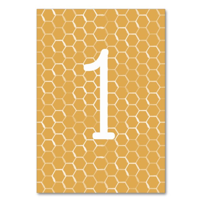 Numéro De Table Mariage Motif Golden Honeypeb (Par défaut)