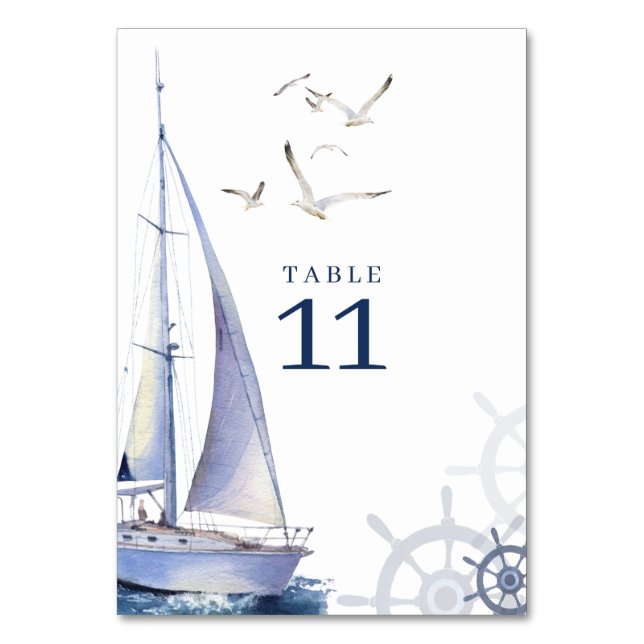 Numéro De Table Mariage nautique (Par défaut)
