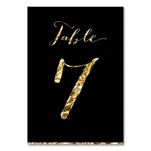 Numéro De Table Mariage noir à huile noire Numéro de tableau Noir  (Par défaut)