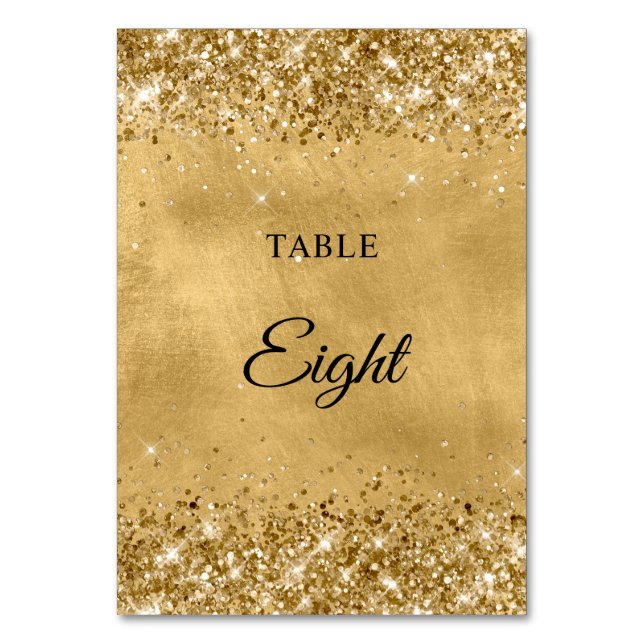Numéro De Table Mariage or Glittery (Par défaut)