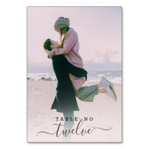 Numéro De Table Mariage personnalisé photo en couple