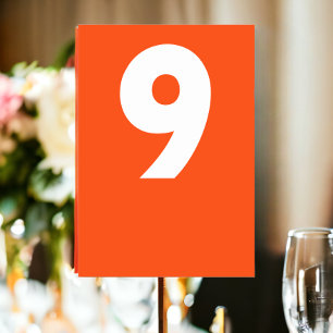 Numéro De Table Mariage rétro en gras