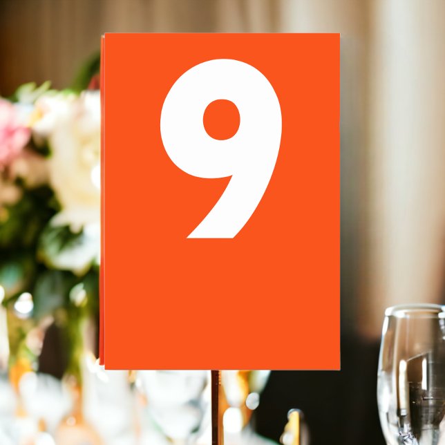 Numéro De Table Mariage rétro en gras (Bold Retro Wedding Table Number, a fun colorful addition to your reception tables from Ricaso )