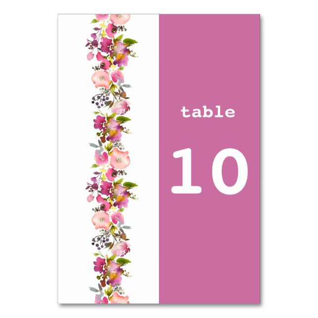 Numéro De Table Mariage rose (Par défaut)
