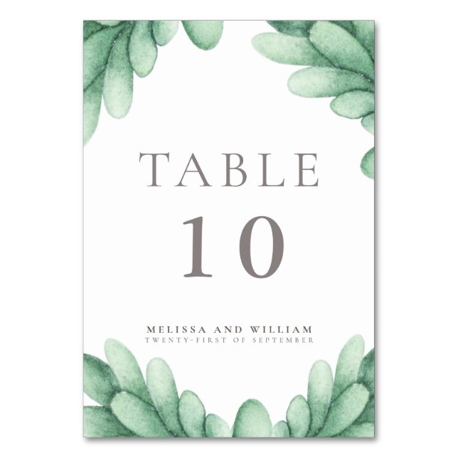 Numéro De Table Mariage Succulent (Par défaut)