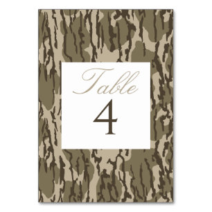 Numéro De Table Mariage Thème Chasse Camo Terres Basses