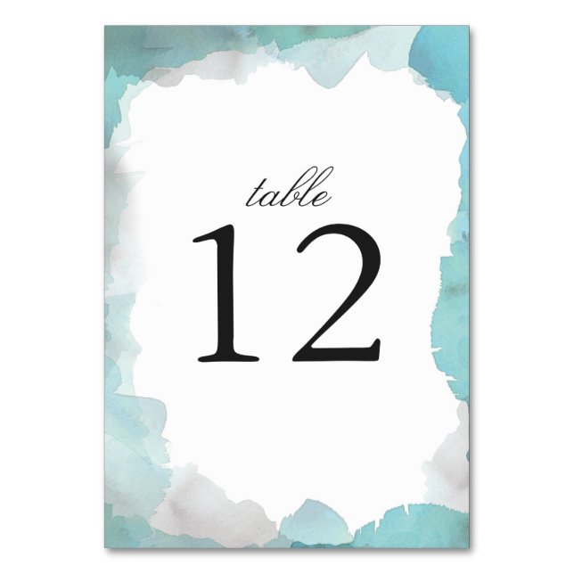 Numéro De Table Mariage Turquoise Debonair (Par défaut)
