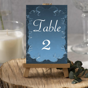 Numéro De Table Mariage Turquoise Parchemin vintage
