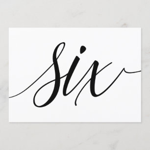 Numéro de table mariage - Typographie de luxe - No