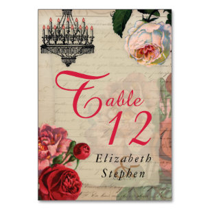 Numéro De Table Mariée de l'Ephémère romantique vintage   Mariage