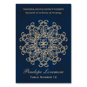 Numéro De Table Marine Gold Indian Style do-it-yourself Tente Plac
