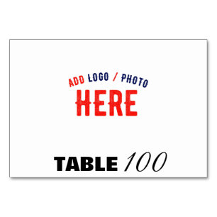 NUMÉRO DE TABLE MARQUE BLANCHE VÉRIFIÉE PERSONNALISABLE MODERNE ÉL