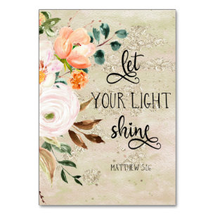 Numéro De Table Matthieu Bible Verse Card