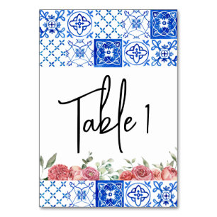 Numéro De Table Méditerranée Italie Floral Fête des mariées rose