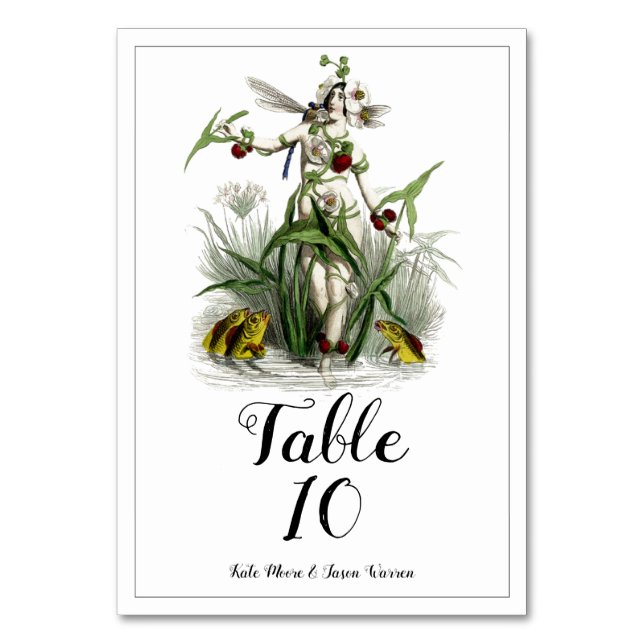 Numéro De Table Mercredi Jardin Magique Bourgogne Vert (Par défaut)