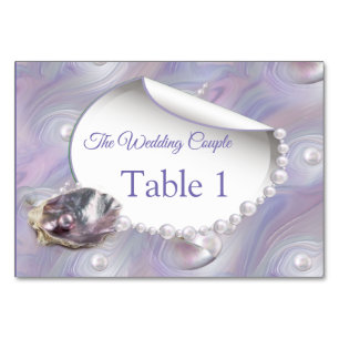 Numéro De Table Mère des perles fusionnées comme des perles liquid