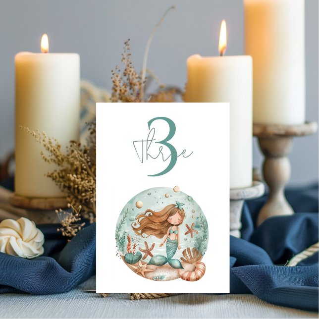 Numéro De Table Mermaid Dreams Kids (Créateur téléchargé)