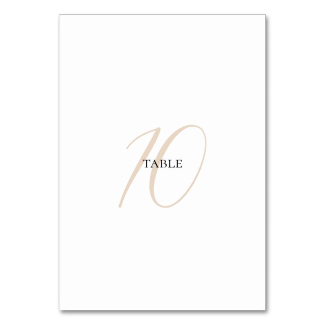 Numéro de table minimal (Par défaut)