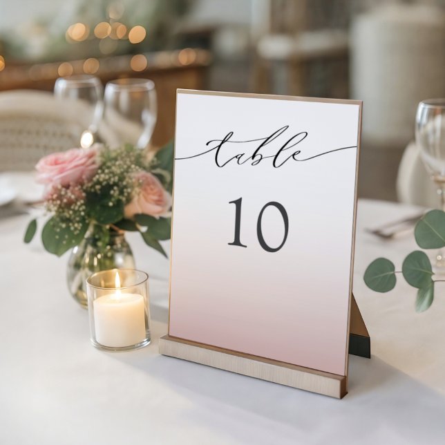 Numéro De Table Minimal Rose Gold Wedding  (Créateur téléchargé)