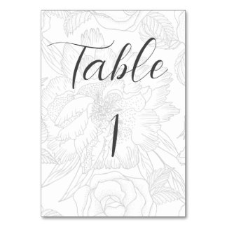 Numéro De Table Minimalist, elegant Table number, sitting shart.