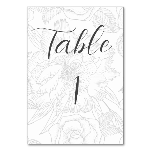 Numéro De Table Minimalist, elegant Table number, sitting shart. (Par défaut)