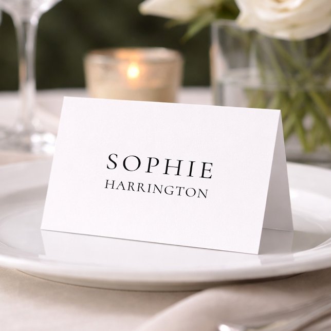 Numéro De Table Minimalist Elegant Wedding Place Card (Créateur téléchargé)