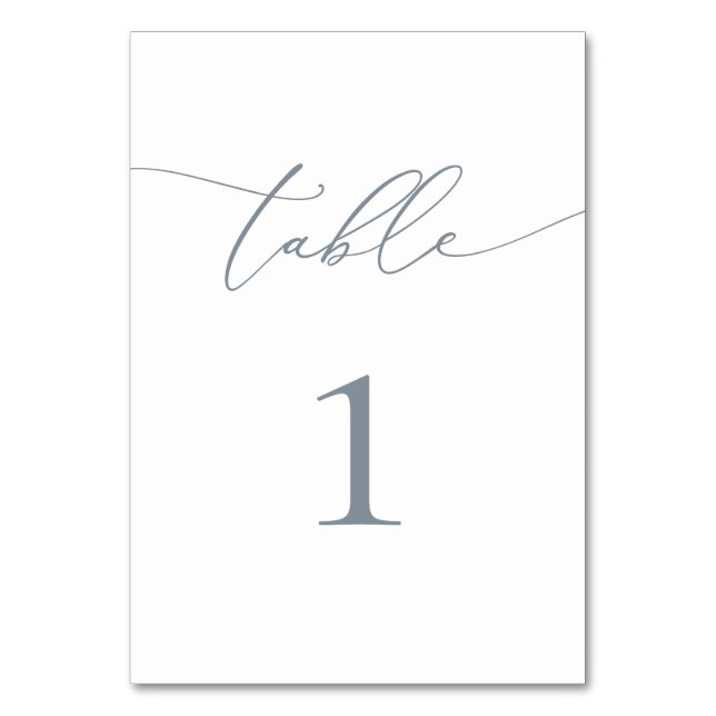 Numéro de table minimaliste en gris bleu foncé (Par défaut)