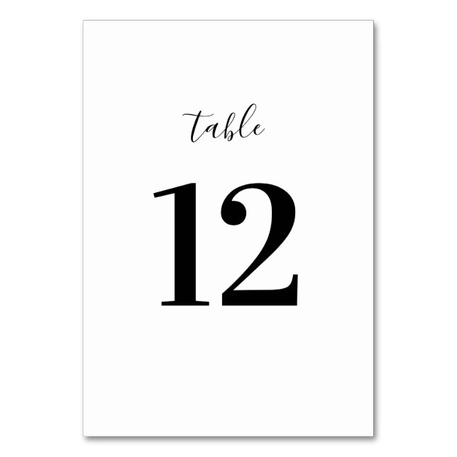 Numéro de table minimaliste moderne (Par défaut)