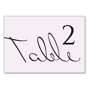 Numéro De Table Minuscule Typographie Plaisant Mais Mariage Formel