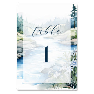 Numéro De Table Misty Mountain Mariage