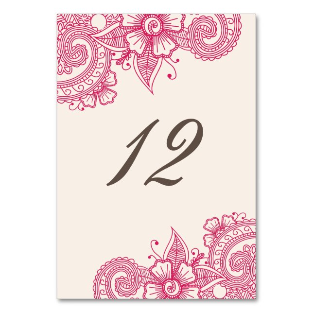 Numéro de table Mod Mehandi (Par défaut)
