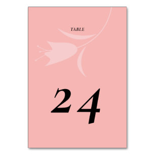 NUMÉRO DE TABLE MOD PINK TULIP MARIAGE