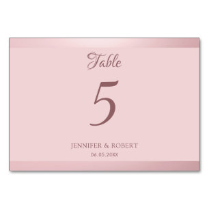 Numéro De Table Modèle élégant de script moderne en or rose tendan