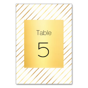 Numéro De Table Modèle élégant moderne de script manuscrit or