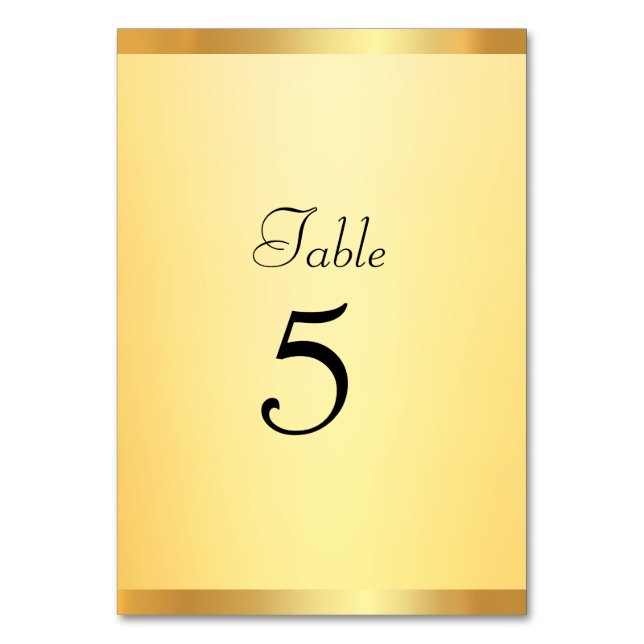 Numéro De Table Modèle moderne Faux Gold élégant (Par défaut)