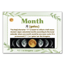 Mois en japonais (cartes Flash)