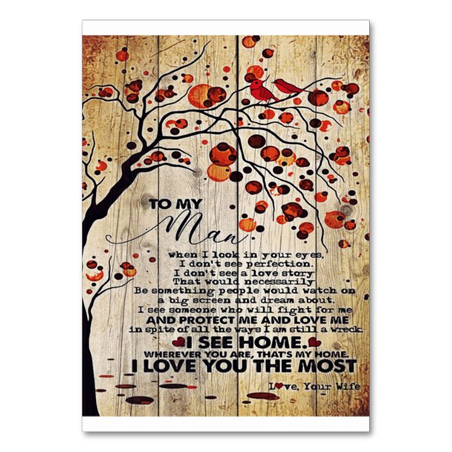 Numéro De Table Mon cadeau de mari | Lettre Pour Lui | (Par défaut)