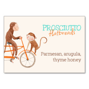 Numéro De Table Monkey Double Trouble Twins Buffet Nom de la nourr