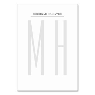 Numéro De Table Monogramme professionnel moderne minimaliste simpl