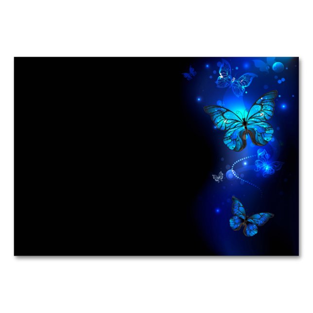 Numéro De Table Morpho Butterfly in the Dark Background (Devant)