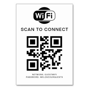 Numéro De Table Mot de passe Wifi   Analyse du code QR pour se con