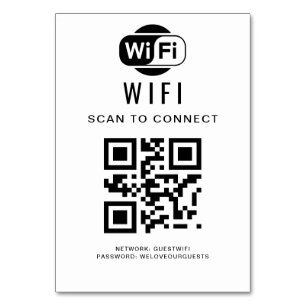 Numéro De Table Mot de passe Wifi   Analyse du code QR pour se con