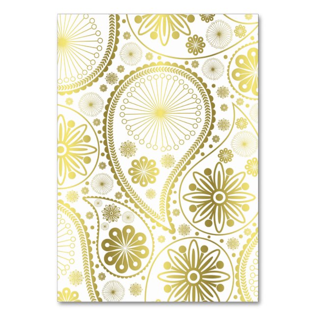 Numéro De Table Motif en cachemire d'or (Par défaut)