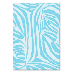 Numéro De Table Motif Zèbre Bleu